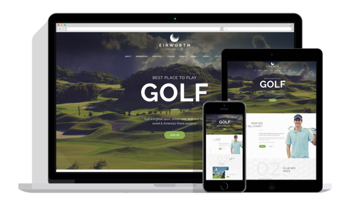 Giao diện cho website ngành golf – Eirworth