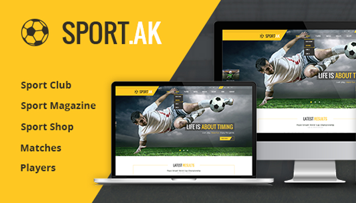 Theme thể thao cho web WordPress -  SportAK