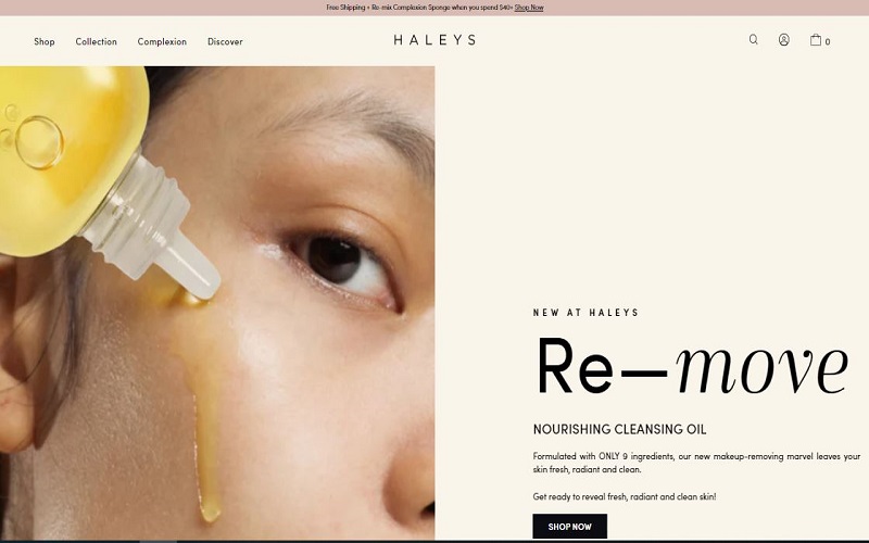 website Haleys Beauty