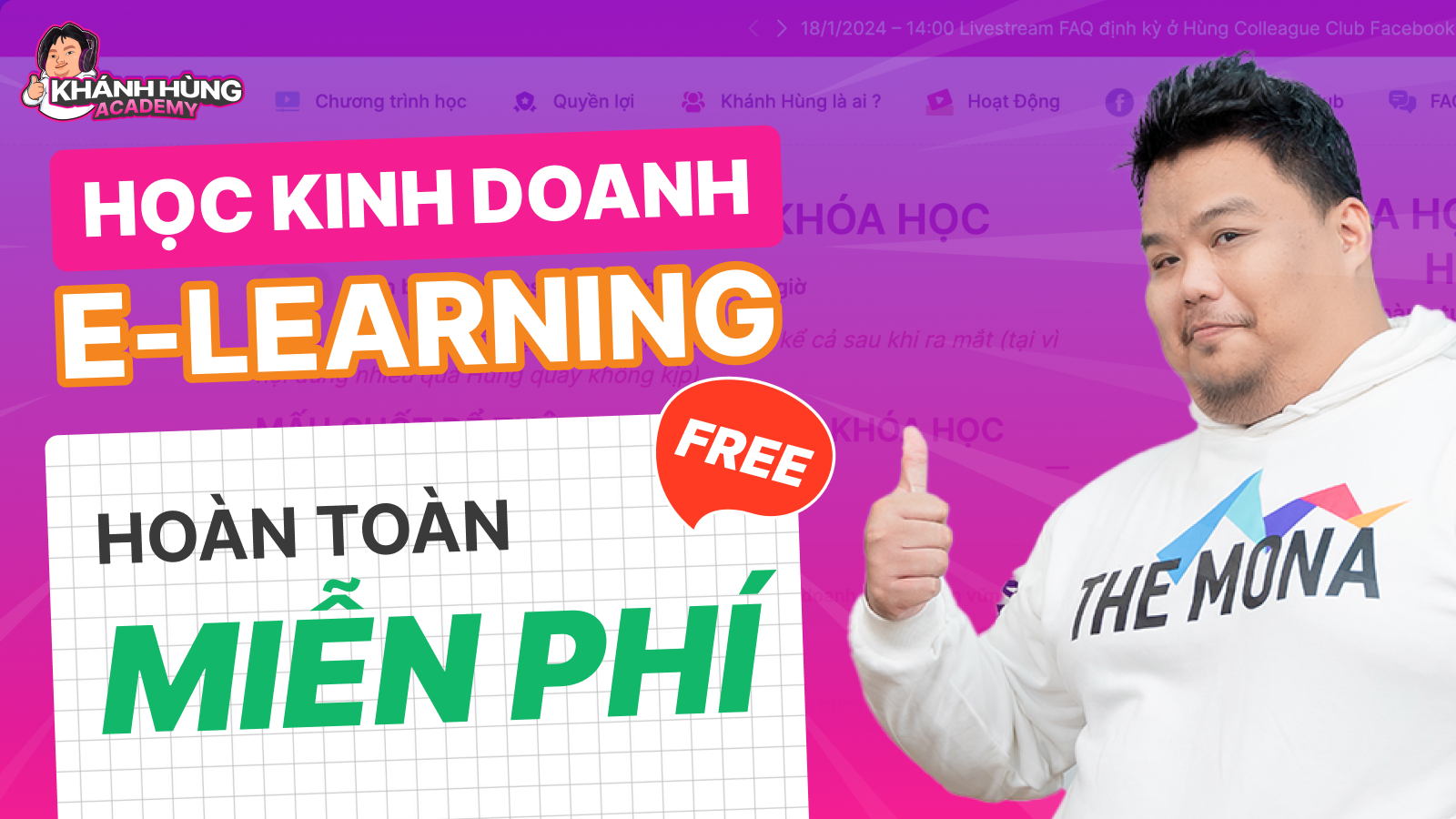 Khóa học bán khóa học Khánh Hùng Academy