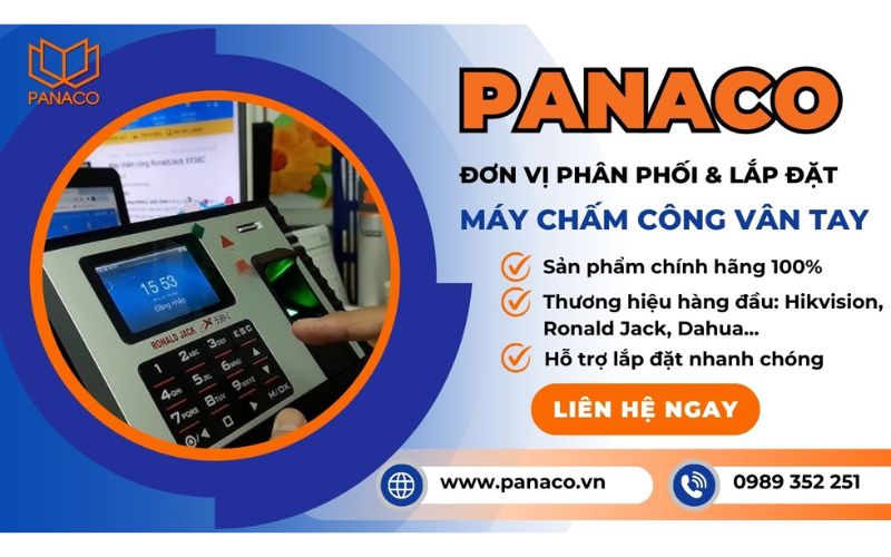 đơn vị cung cấp máy chấm công panaco