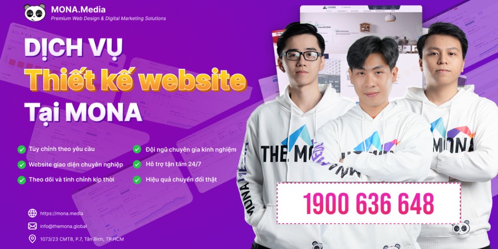 dịch vụ thiết kế website mona